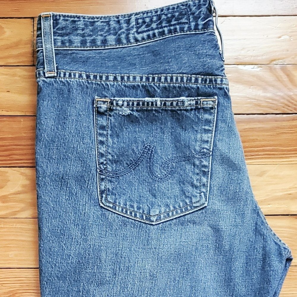 Ag The Beau Slouchy Skinny Distressed Destroyed Ripped Jeans 100% Cotton Sz 29R - Picture 13 of 16